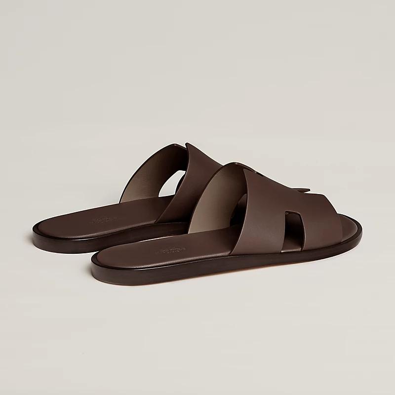 Giày Hermes Izmir Sandal Nam Nâu Chocolate