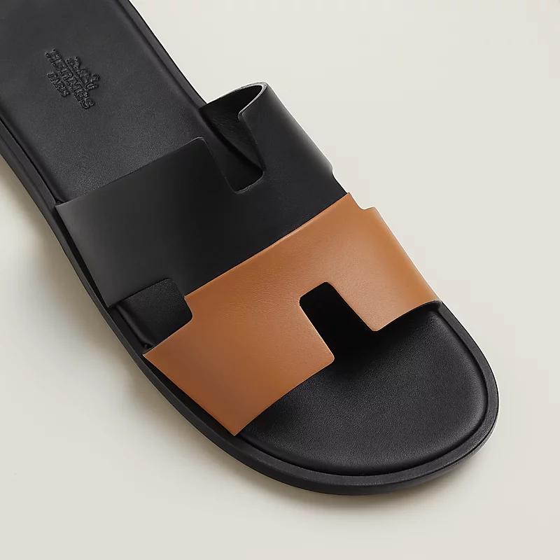 Giày Hermes Izmir Sandal Nam Đen Nâu