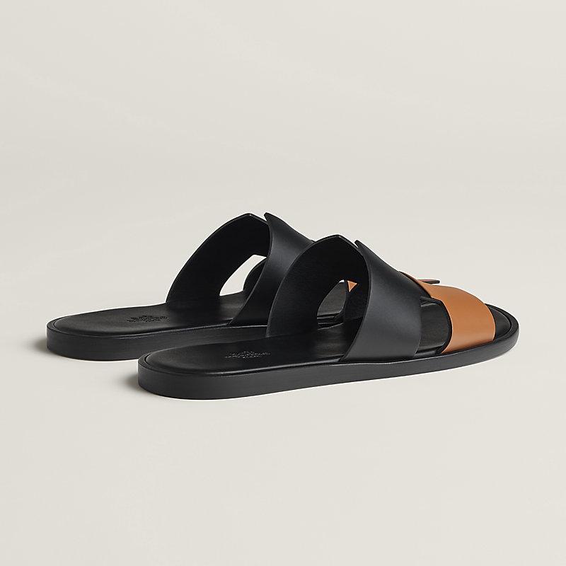 Giày Hermes Izmir Sandal Nam Đen Nâu