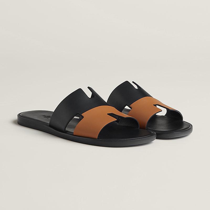 Giày Hermes Izmir Sandal Nam Đen Nâu