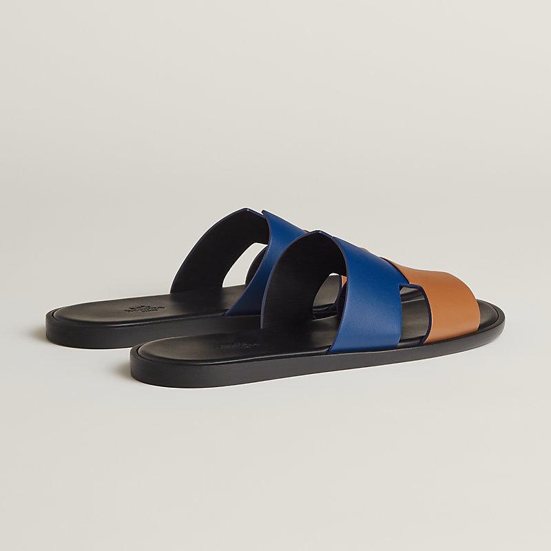 Giày Hermes Izmir Sandal Nam Đen Xanh Dương Nâu