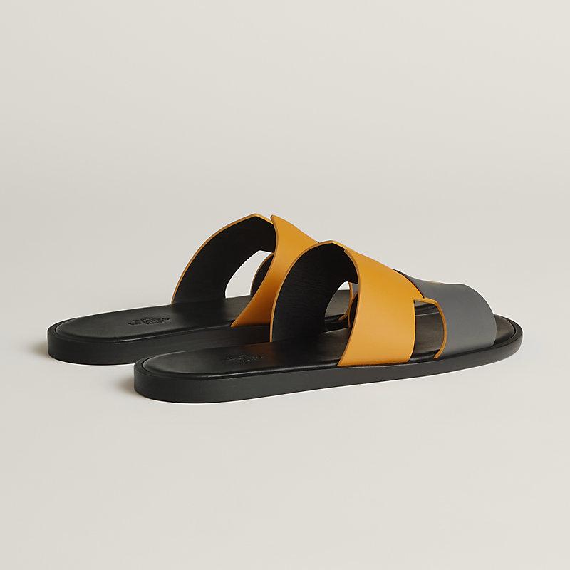 Giày Hermes Izmir Sandal Nam Đen Vàng Xám