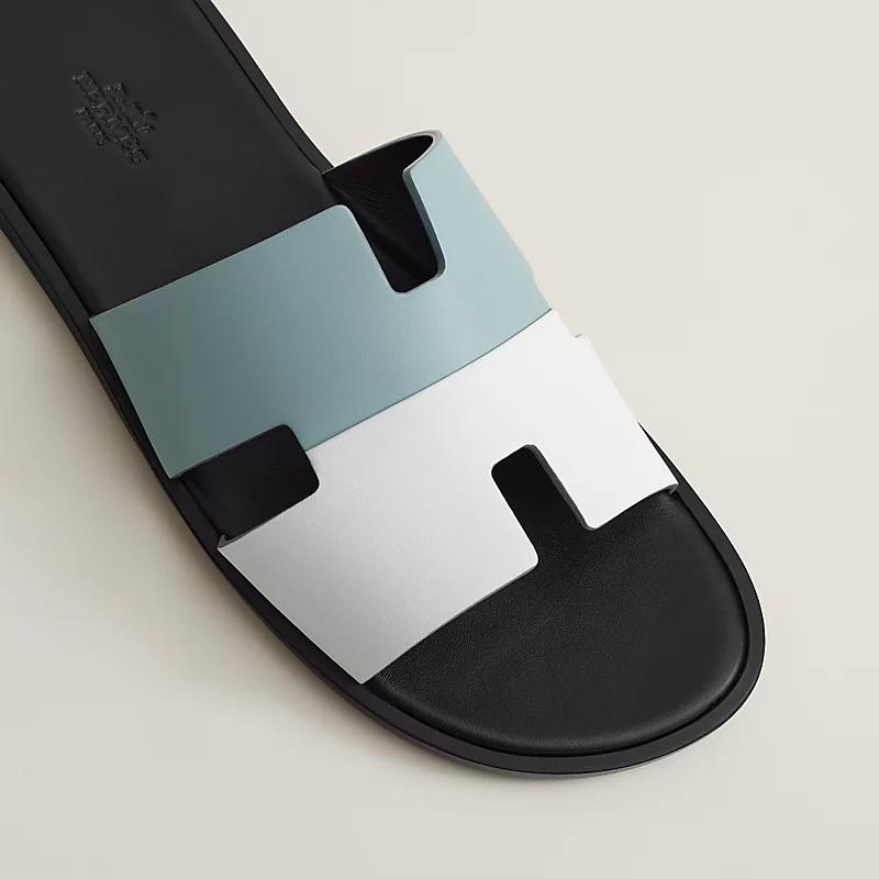 Giày Hermes Izmir Sandal Nam Đen Xanh Dương Trắng