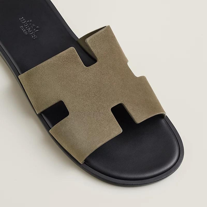 Giày Hermes Izmir Sandal Nam Đen Xanh Nâu