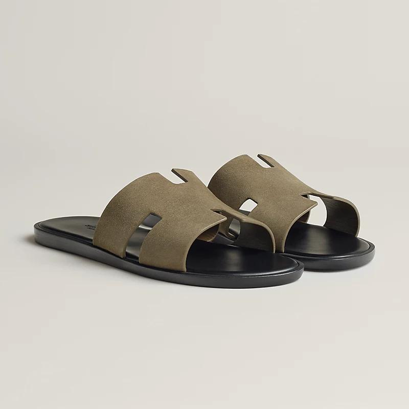 Giày Hermes Izmir Sandal Nam Đen Xanh Nâu