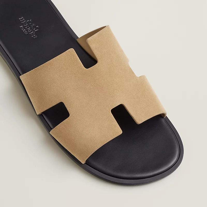 Giày Hermes Izmir Sandal Nam Đen Be