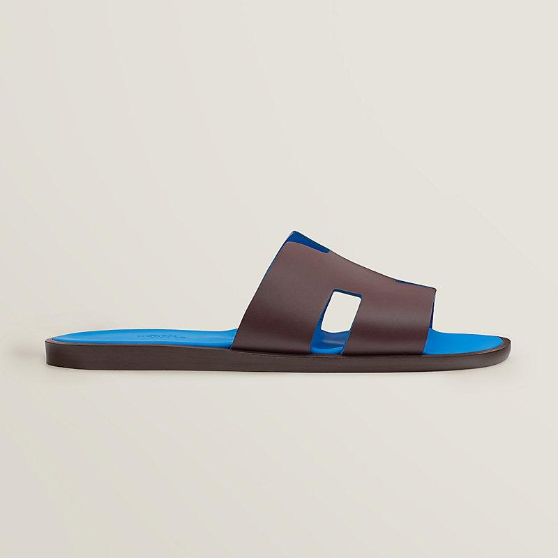 Giày Hermes Izmir Sandal Nam Xanh Dương Nâu