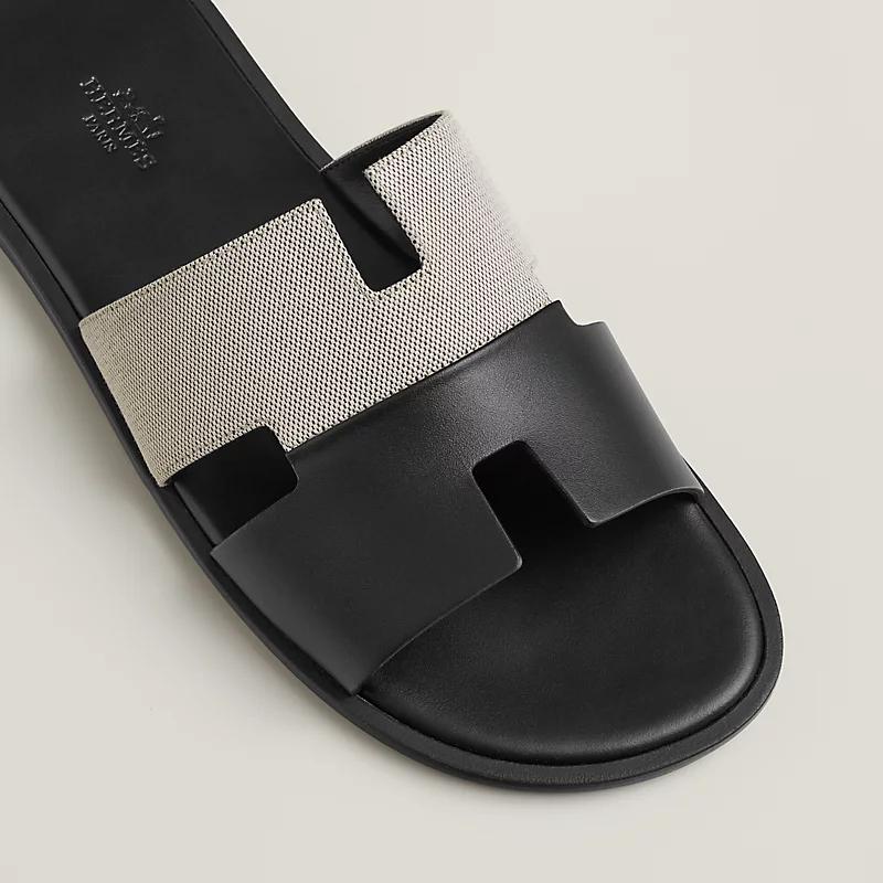 Giày Hermes Izmir Sandal Nam Đen Xám