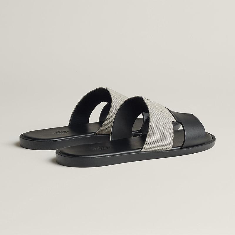 Giày Hermes Izmir Sandal Nam Đen Xám