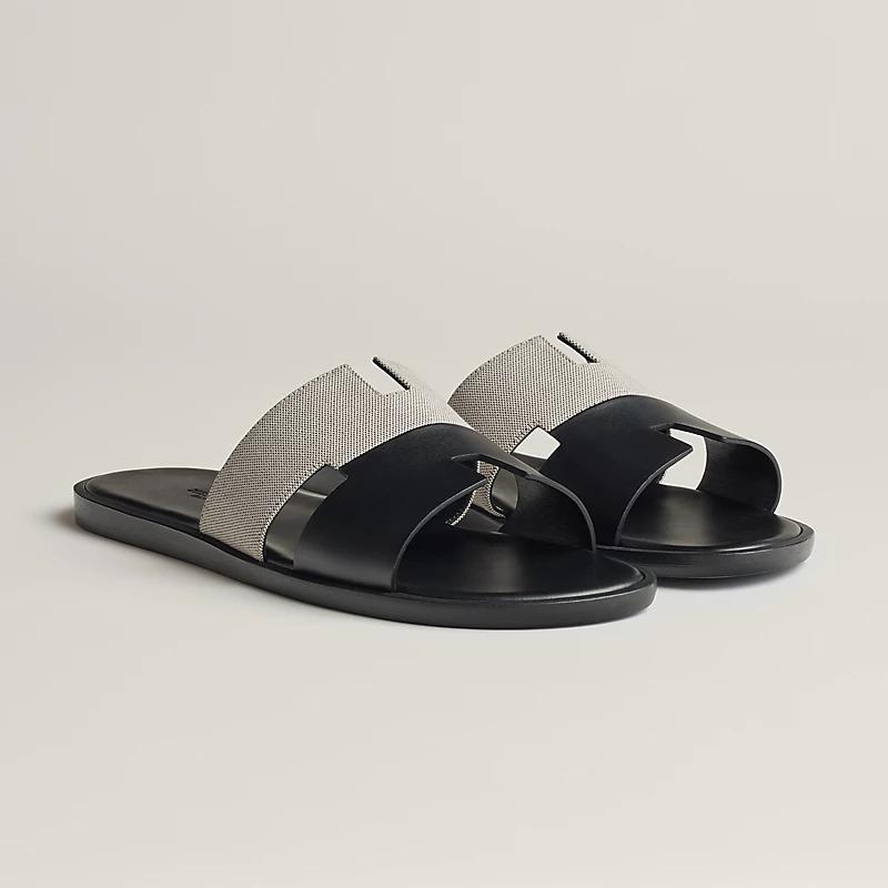 Giày Hermes Izmir Sandal Nam Đen Xám