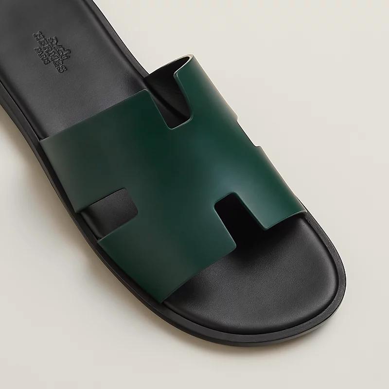 Giày Hermes Izmir Sandal Nam Đen Xanh Lá