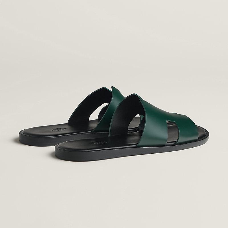 Giày Hermes Izmir Sandal Nam Đen Xanh Lá