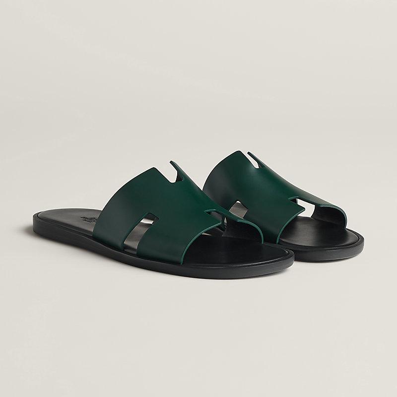 Giày Hermes Izmir Sandal Nam Đen Xanh Lá