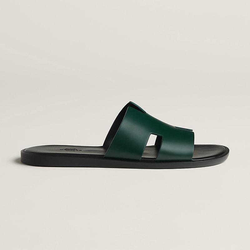 Giày Hermes Izmir Sandal Nam Đen Xanh Lá