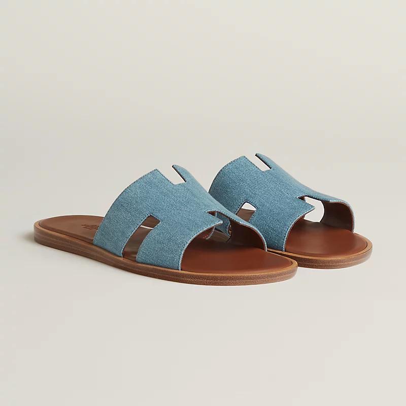 Giày Hermes Izmir Sandal Nam Nâu Xanh Dương