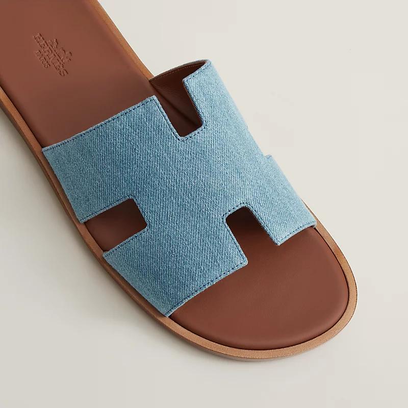 Giày Hermes Izmir Sandal Nam Nâu Xanh Dương