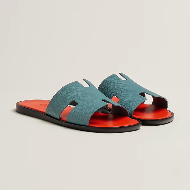 Giày Hermes Izmir Sandal Nam Cam Xanh Dương