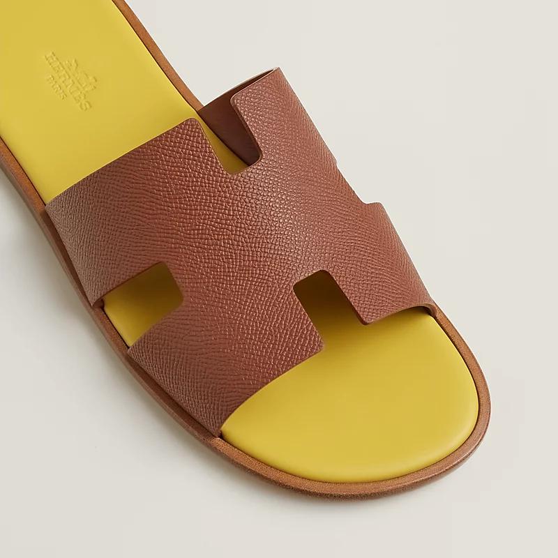 Giày Hermes Izmir Sandal Nam Nâu Vàng