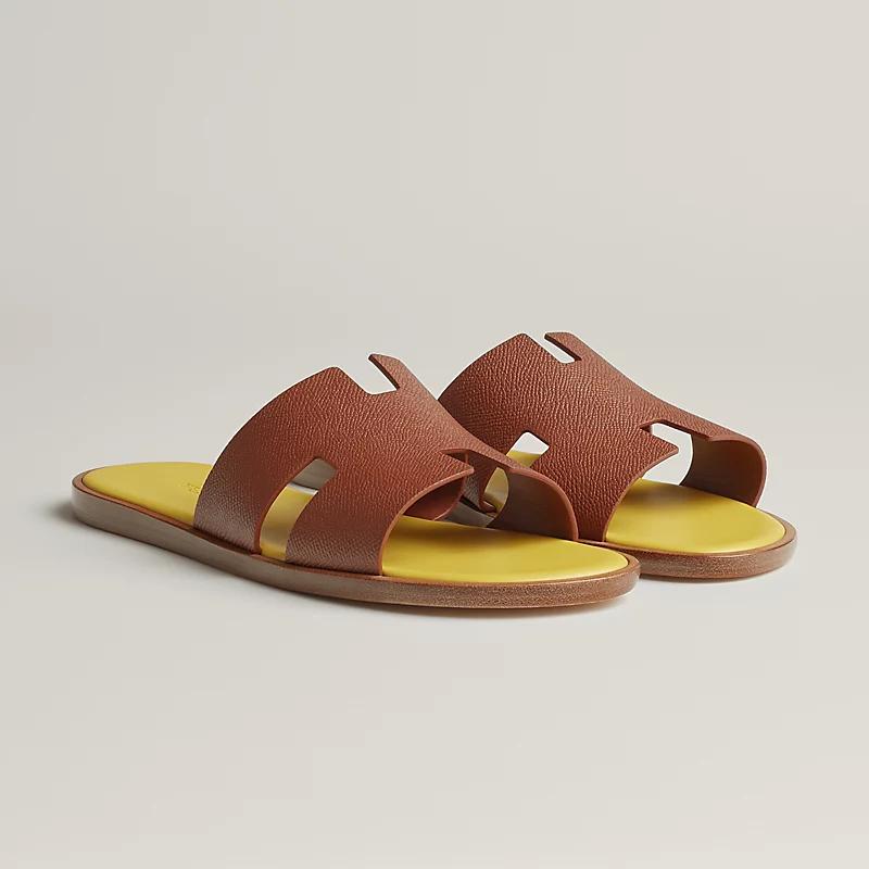 Giày Hermes Izmir Sandal Nam Nâu Vàng