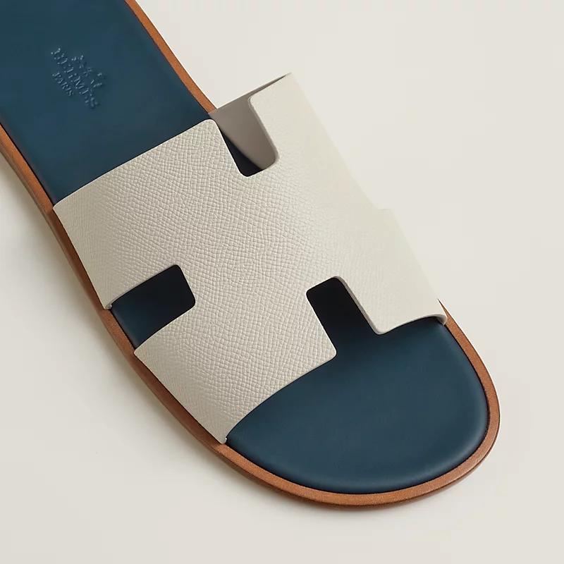 Giày Hermes Izmir Sandal Nam Xám Xanh Navy