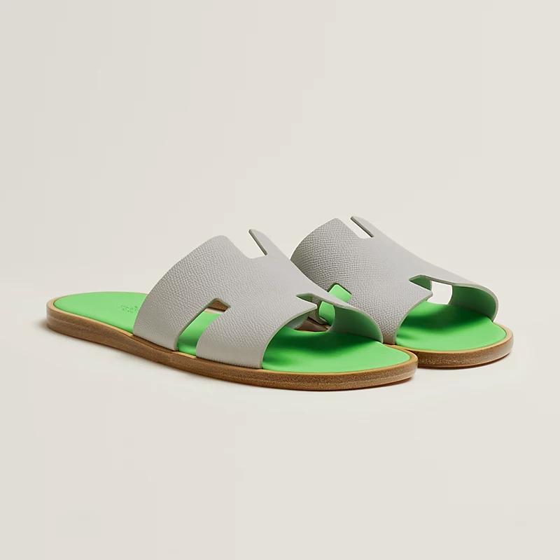 Giày Hermes Izmir Sandal Nam Xanh Lá Xám