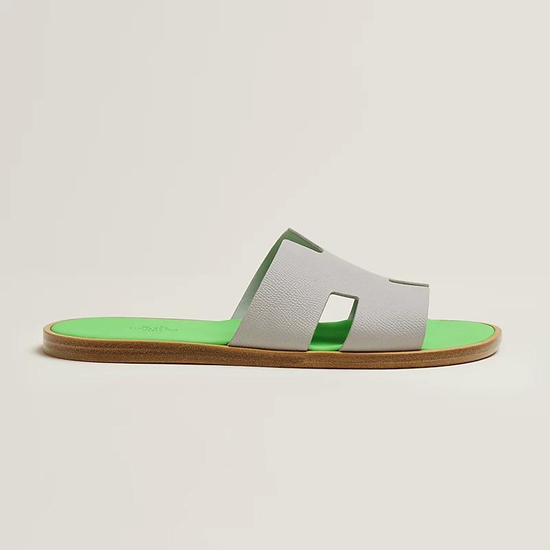 Giày Hermes Izmir Sandal Nam Xanh Lá Xám