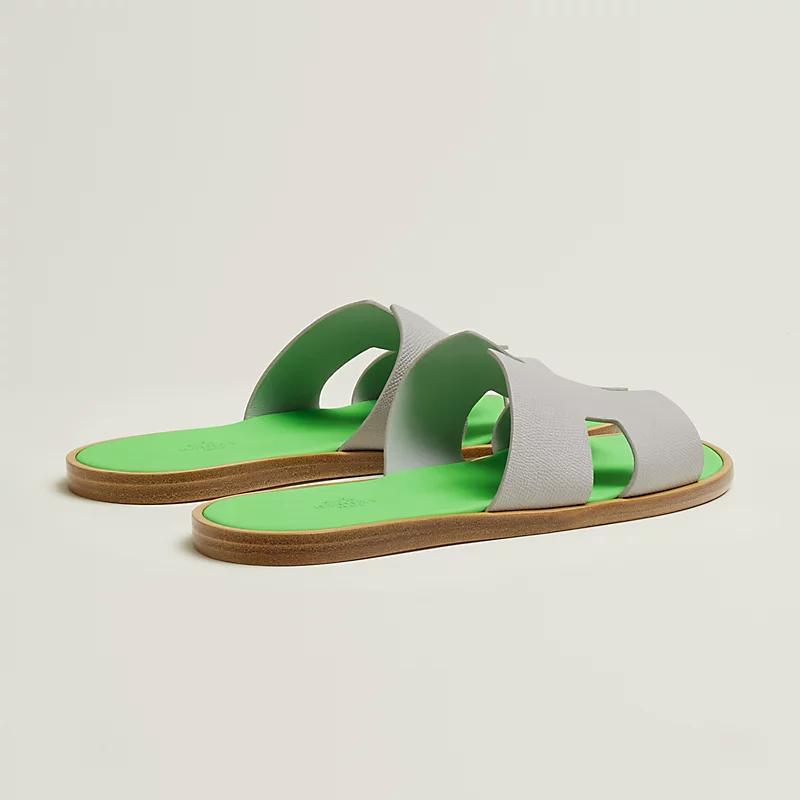 Giày Hermes Izmir Sandal Nam Xanh Lá Xám