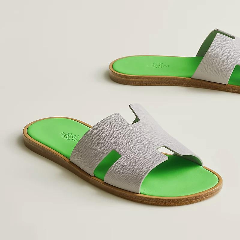 Giày Hermes Izmir Sandal Nam Xanh Lá Xám