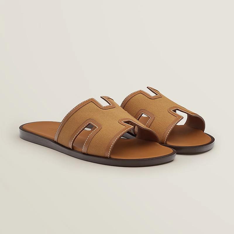 Giày Hermes Izmir Sandal Nam Nâu Sáng