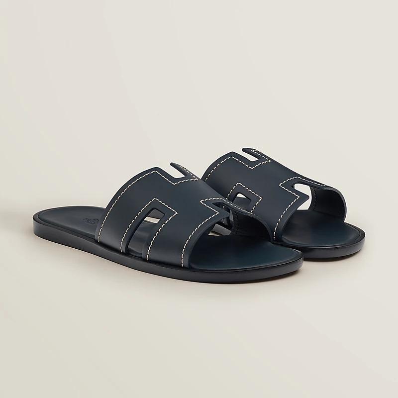 Giày Hermes Izmir Sandal Nam Đen Xanh 