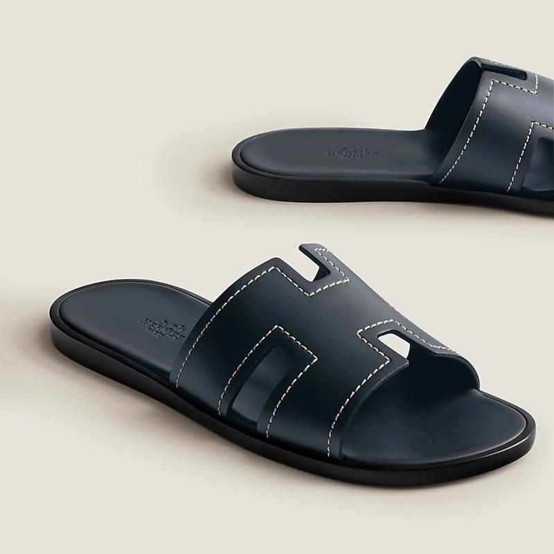 Giày Hermes Izmir Sandal Nam Đen Xanh 