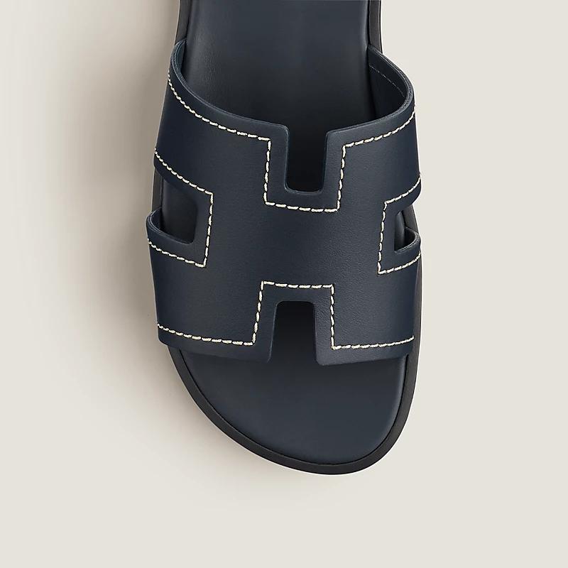 Giày Hermes Izmir Sandal Nam Đen Xanh 