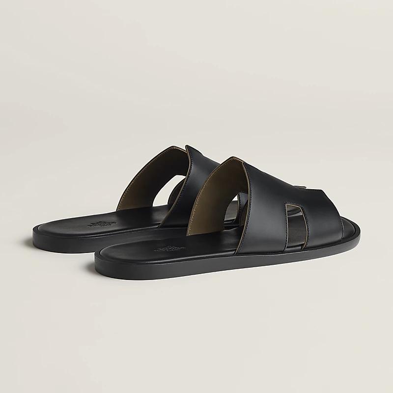 Giày Hermes Izmir Sandal Nam Đen Da