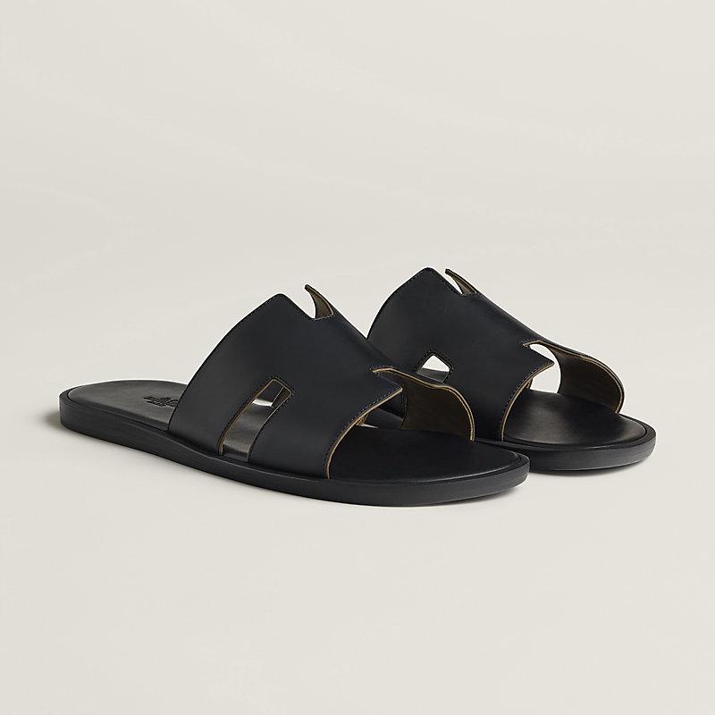 Giày Hermes Izmir Sandal Nam Đen Da