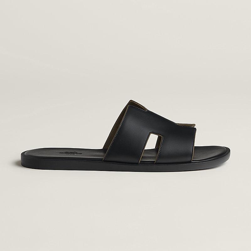 Giày Hermes Izmir Sandal Nam Đen Da