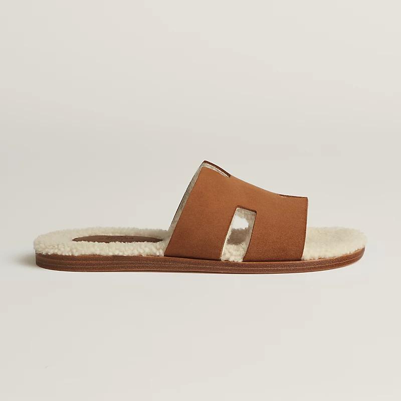 Giày Hermes Izmir Sandal Nam Trắng Nâu