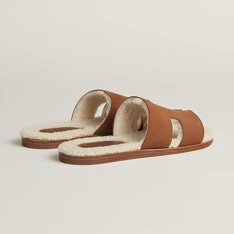 Giày Hermes Izmir Sandal Nam Trắng Nâu