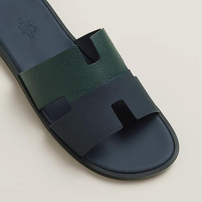 Giày Hermes Izmir Sandal Nam Xanh Navy Xanh Lá