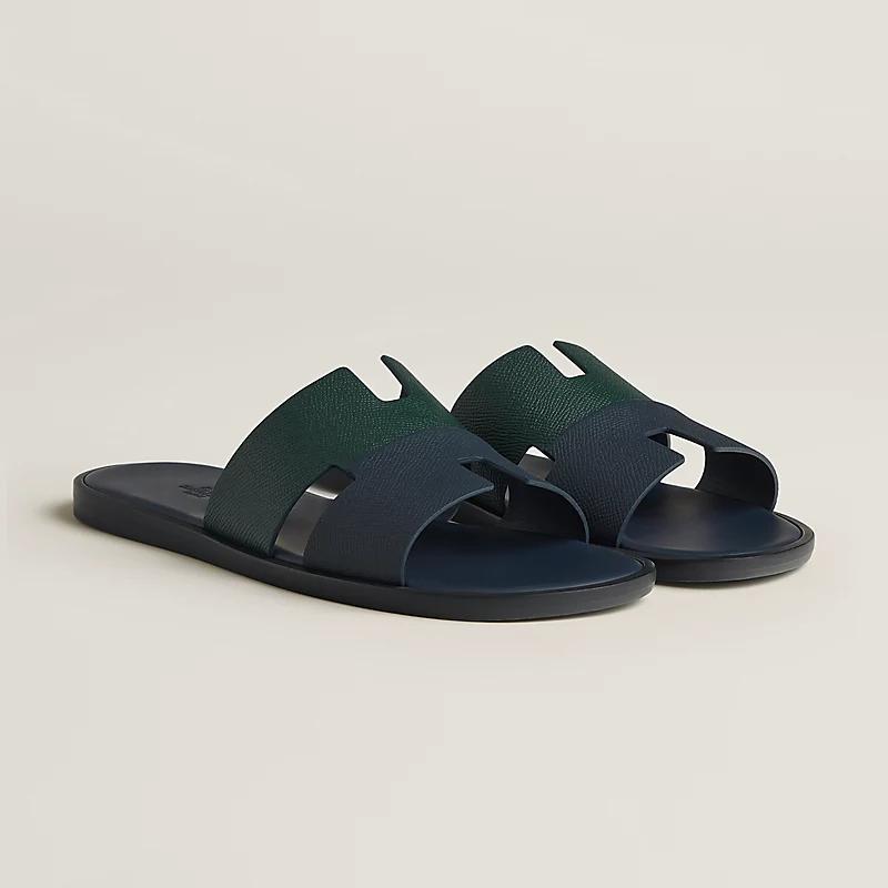 Giày Hermes Izmir Sandal Nam Xanh Navy Xanh Lá