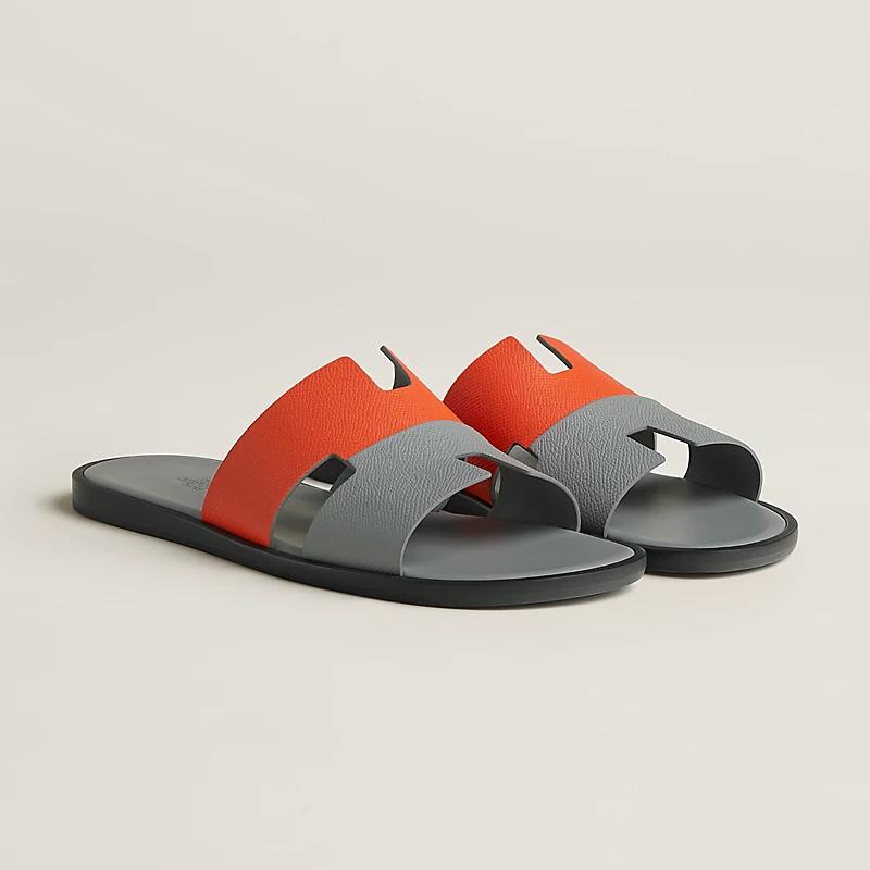 Giày Hermes Izmir Sandal Nam Xám Cam