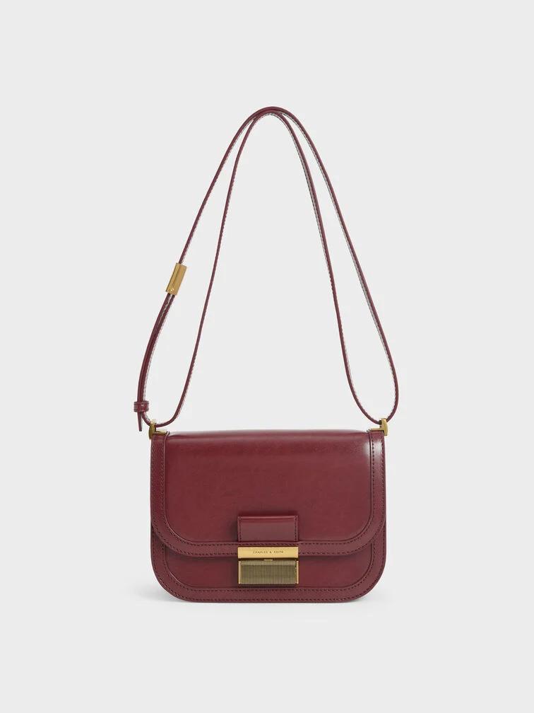 Túi Charles & Keith Charlot Nữ Hồng Burgundy