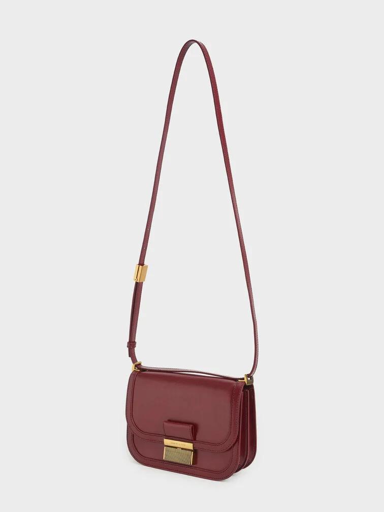 Túi Charles & Keith Charlot Nữ Hồng Burgundy