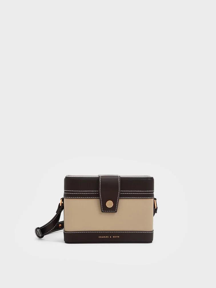 Túi Charles & Keith Bronte Boxy Nữ Nâu