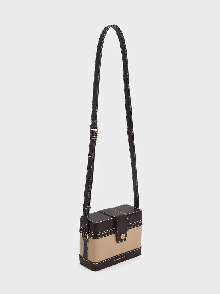 Túi Charles & Keith Bronte Boxy Nữ Nâu