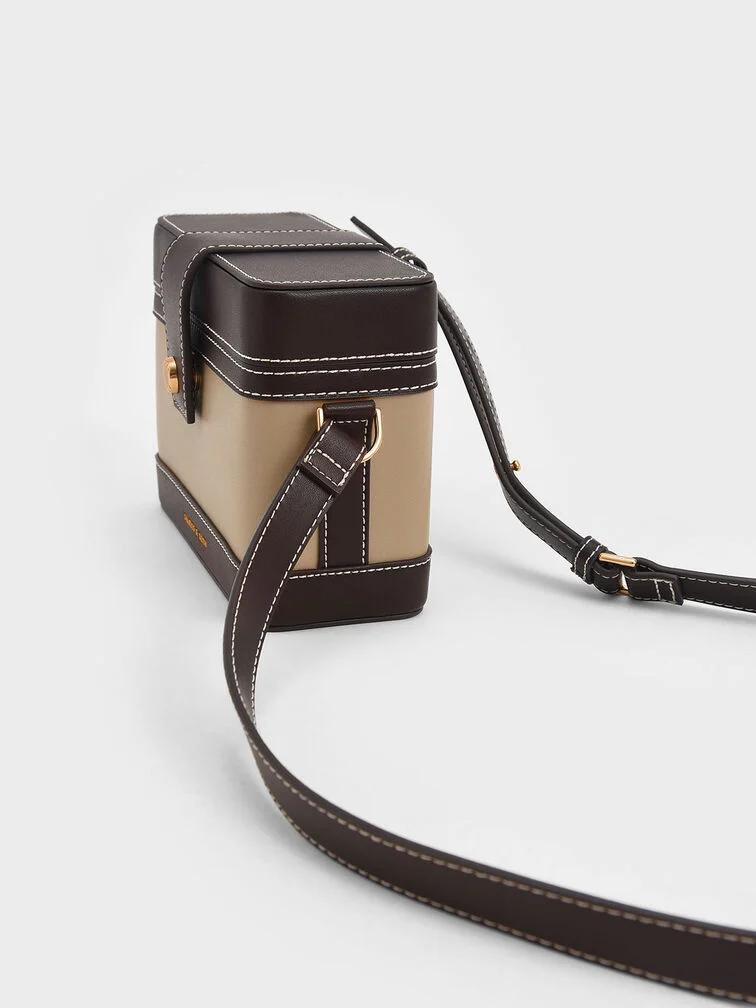 Túi Charles & Keith Bronte Boxy Nữ Nâu