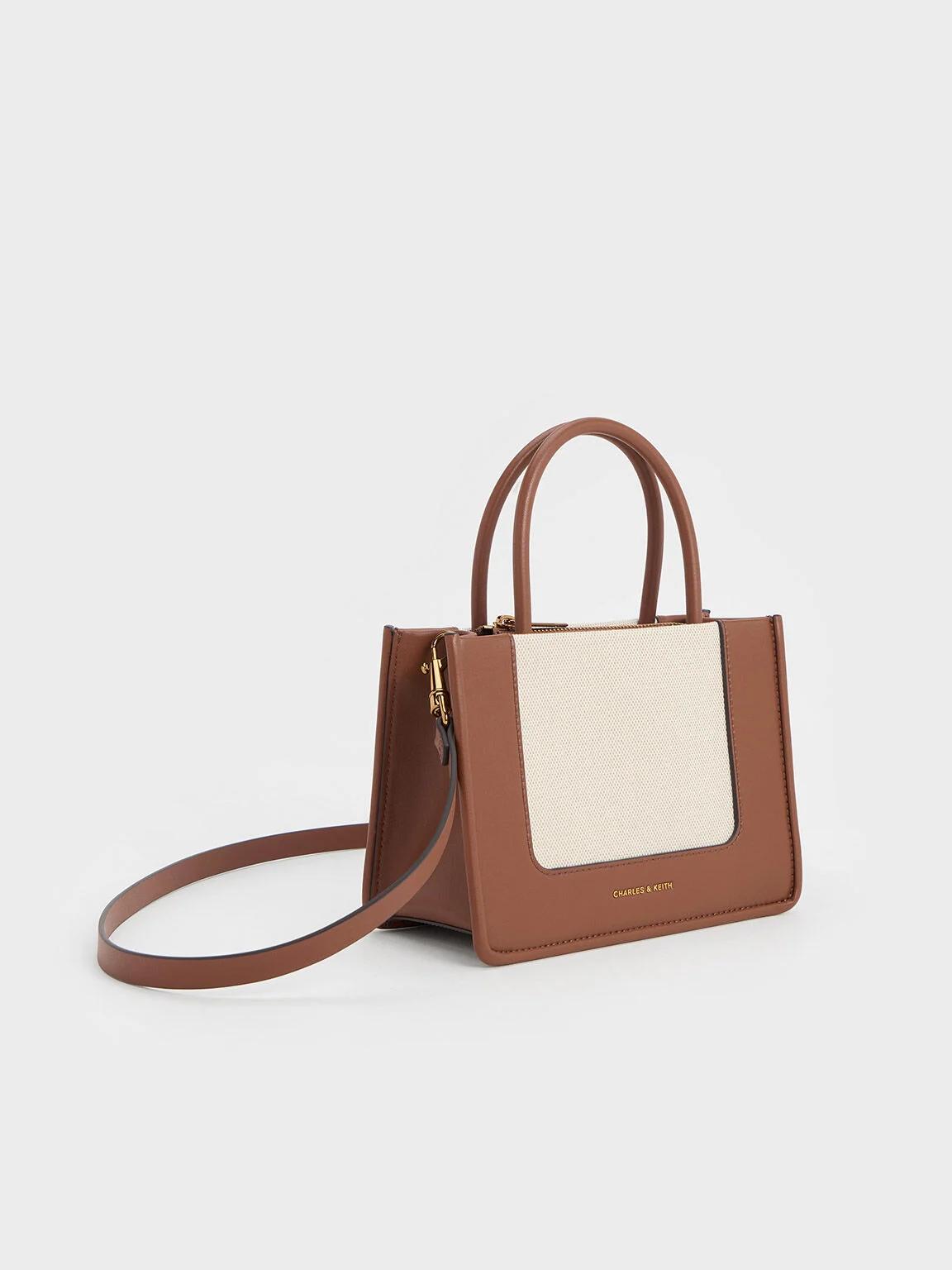 Túi Charles & Keith Mini Daylla Nữ Nâu Be