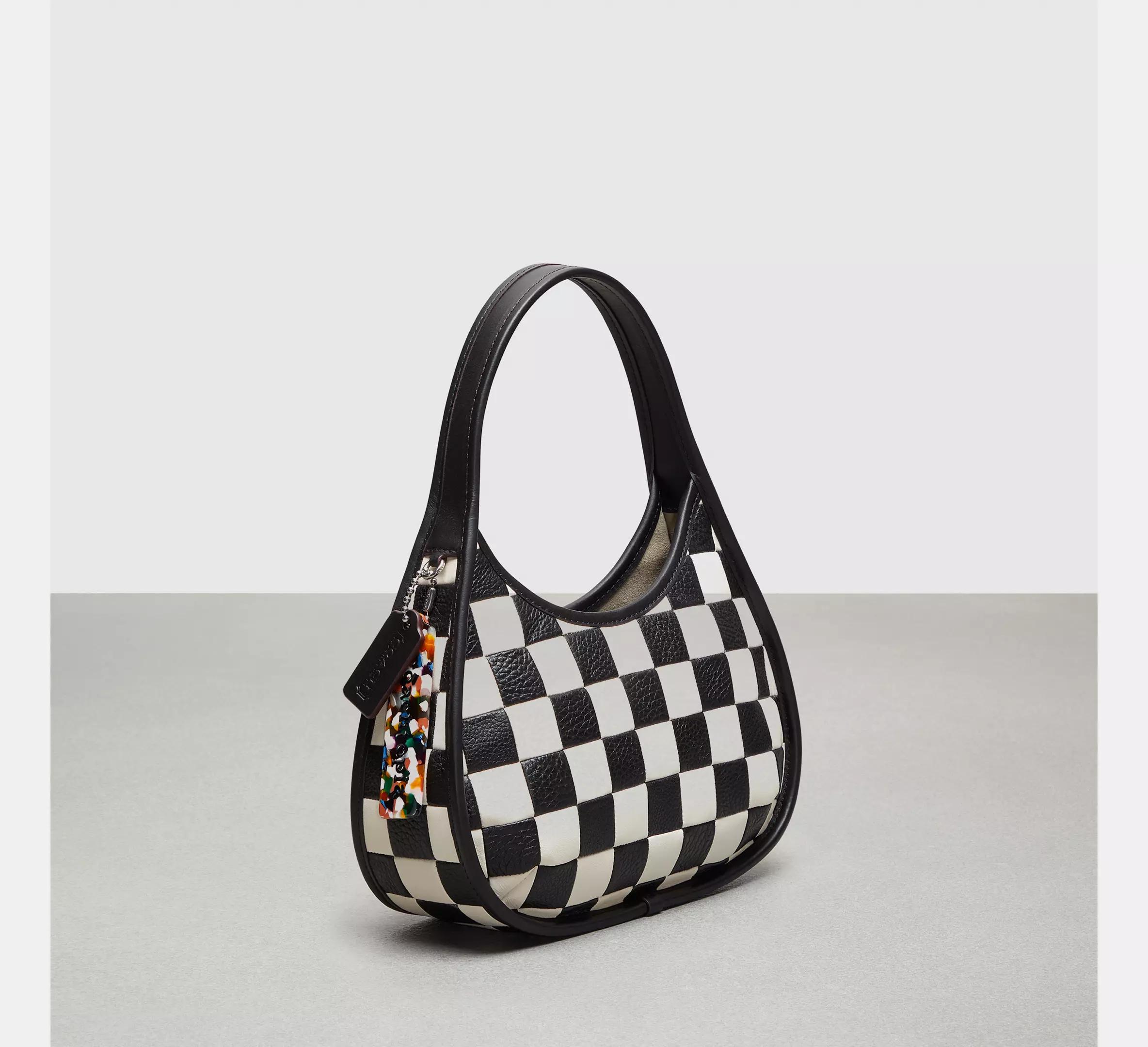 Túi Coach Ergo Bag In Checkerboard Patchwork Upcrafted Leather Nữ Đen