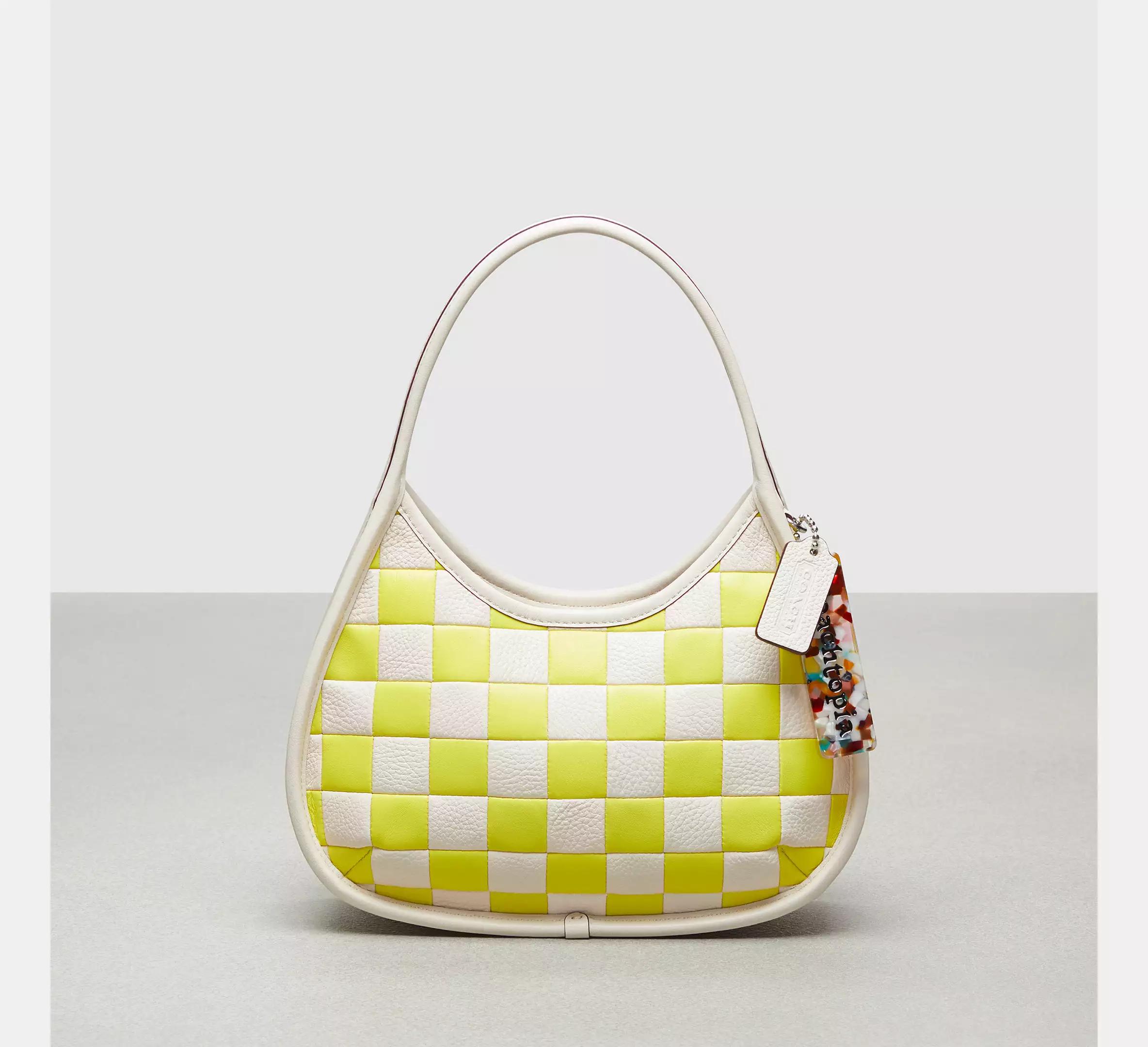 Túi Coach Ergo Bag In Checkerboard Patchwork Upcrafted Leather Nữ Vàng