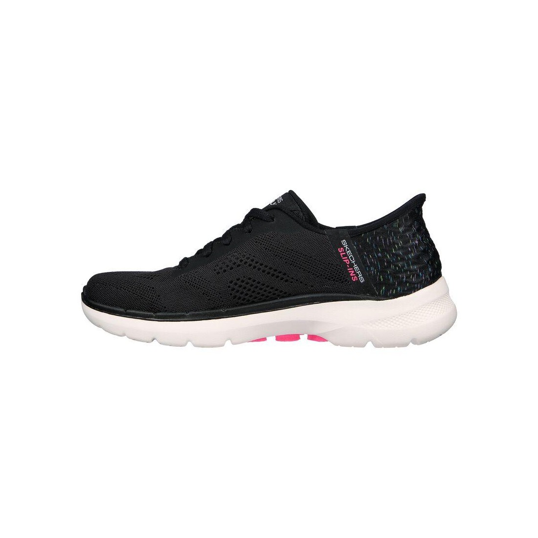 Giày Skechers Slip-Ins: Go Walk 6 - Vivid Idea Nữ Đen