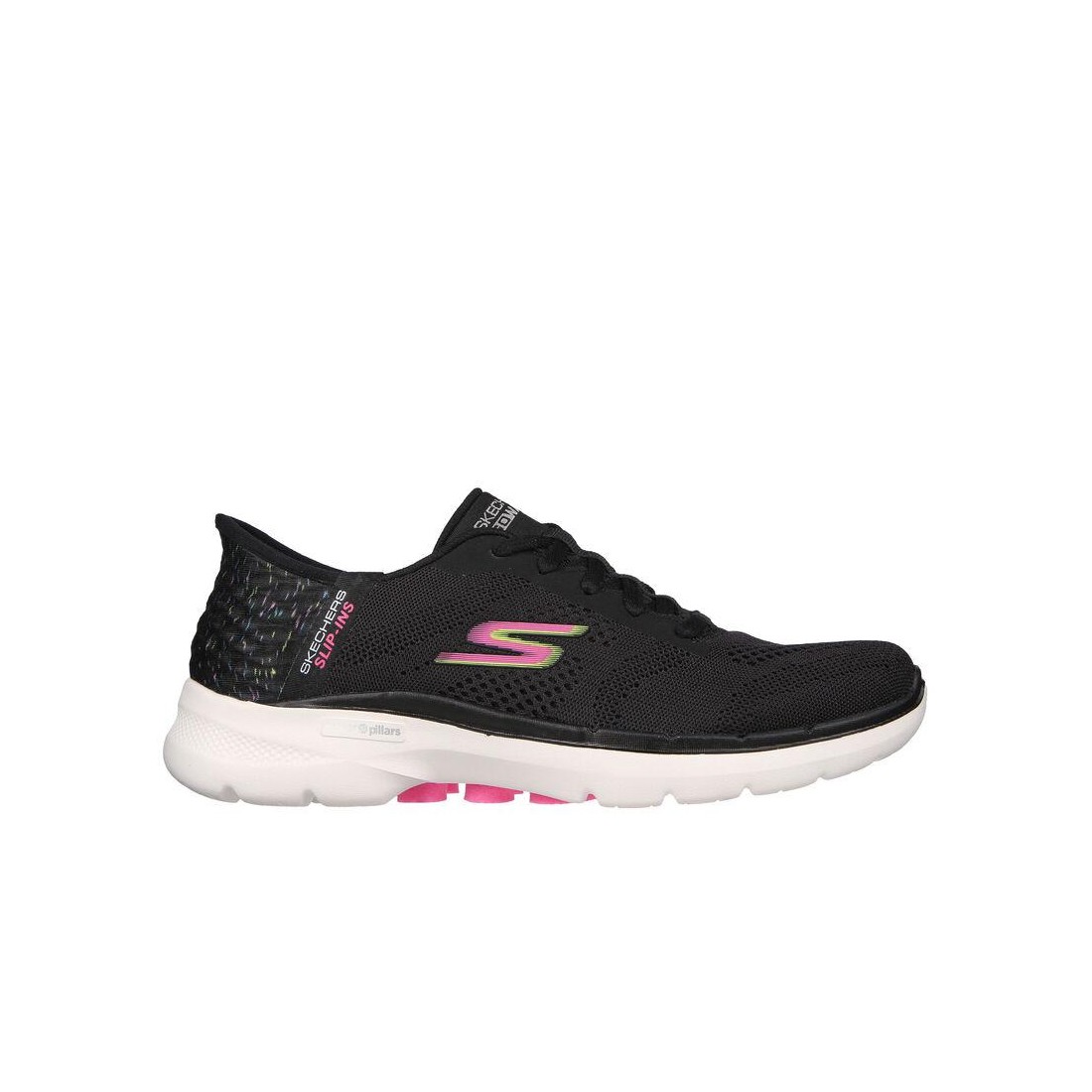 Giày Skechers Slip-Ins: Go Walk 6 - Vivid Idea Nữ Đen